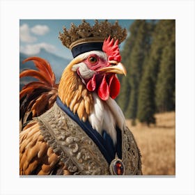Silly Animals Series Rooster 6 Canvas Print