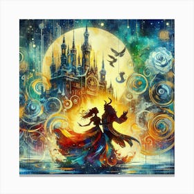 A Beauty And A Beast Dance 8 Canvas Print