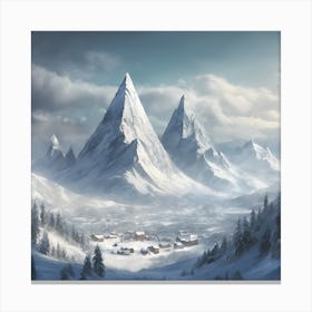 Snowy Mountains Canvas Print