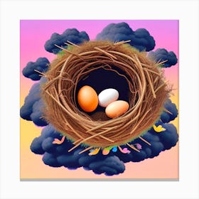 Birds In A Nest 62 Canvas Print