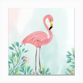 Pink Flamingo 1 Canvas Print