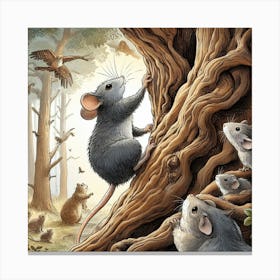 Mice Of The Forest Canvas Print