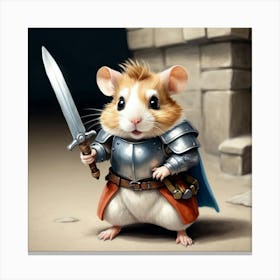 Knight Hamster 3 Canvas Print