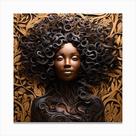 African Woman With Curly Hair 4 Canvas Print