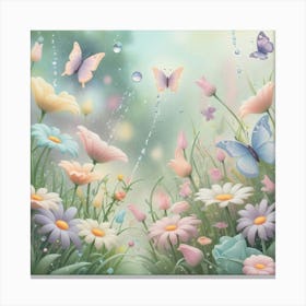 Butterflies In The Garden Canvas Print