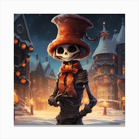 Merry Christmas! Christmas skeleton 5 Canvas Print