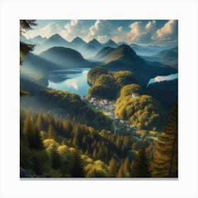 Sunrise Over The Mountains 1 Canvas Print