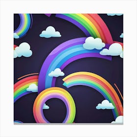 Rainbows And Clouds Canvas Print