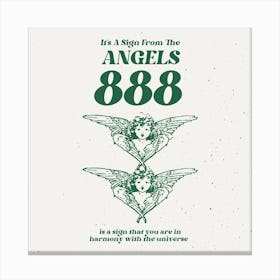 888 Square Canvas Print