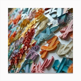 A Creative Collage Overflowing With Color Varying From Vibrant Hues To Pastel Whispers Composed From (2) Canvas Print