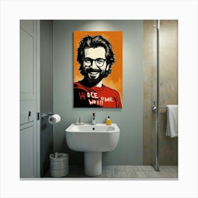 Default Hello Youre Awesome Nice Bum Bathroom Art 1 Canvas Print