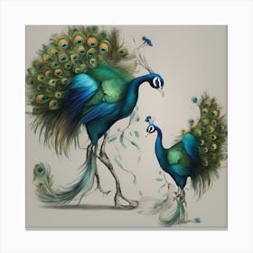 Peacocks Canvas Print