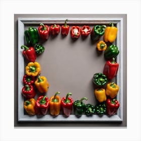 Frame Of Peppers 21 Canvas Print