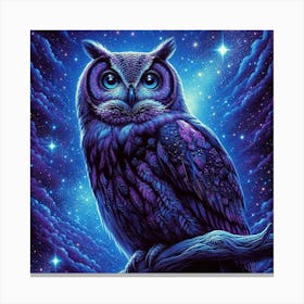Owl in dusk Canvas Print