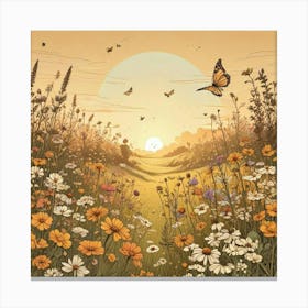 Butterfly Garden Dance Of The Butterflies (2) Canvas Print