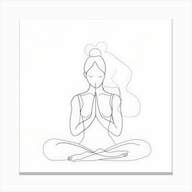 Yogi Woman Meditating Canvas Print