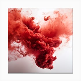Red Smoke In The Air Canvas Print