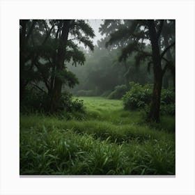 Misty Forest Canvas Print