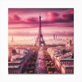 Sunset In Paris Canvas Print