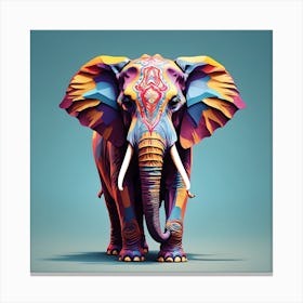 Colorful Elephant 4 Canvas Print