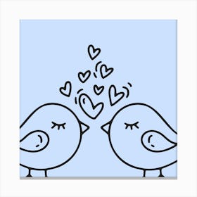 Two Birds Kissing Canvas Print