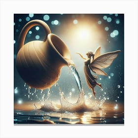 Fairy Pouring Water Canvas Print