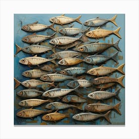 Sardines Art Print 3 Canvas Print