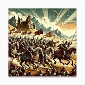 Battle Of The Knights 4 Canvas Print