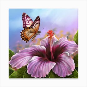 Hibiscus Flower Canvas Print