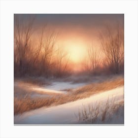 Sunset In The Woods Canvas Print