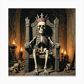 The Skeleton King Eternal Throne Of Darkness (1) Canvas Print