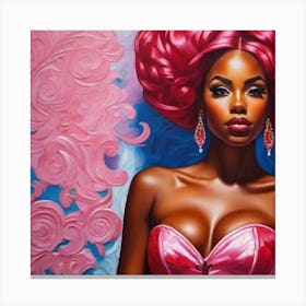 'Pink Woman' Canvas Print