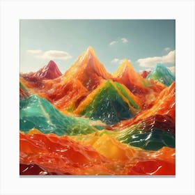 Jelly Mountains Canvas Print