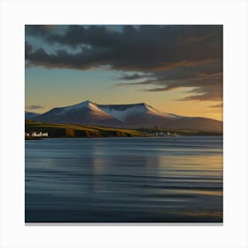 Sunset In Iceland Canvas Print