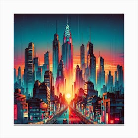 Twilight Metropolis Canvas Print