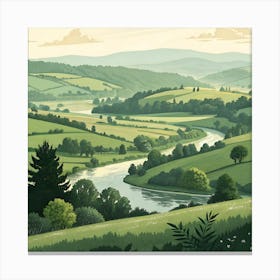 Landscape Painting 9 Canvas Print