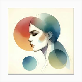 Watercolor Of A Woman 12 Canvas Print