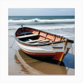 1000013702 Boat on the beach Canvas Print