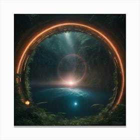 Tunnel In The Forest Canvas Print