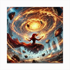 Ember Sage Elemental Cloak Converted Canvas Print