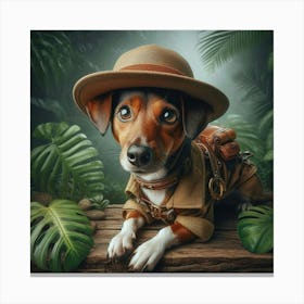 Dog Explorer Canvas Print