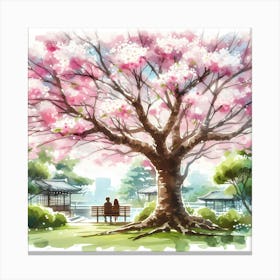 Sakura Blossoms In The Park Canvas Print