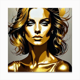 Gold Girl Canvas Art Canvas Print