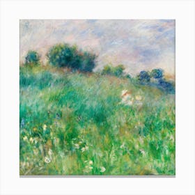 Claude Monet In A Meadow Canvas Print