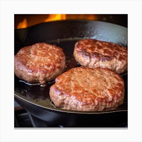 Hamburger Patties Canvas Print