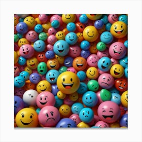 Smiley Faces 1 Canvas Print