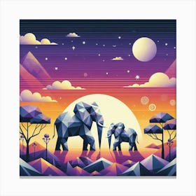 The Gentle Giants of the Savannah Elephants Canvas Print