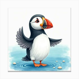 Puffin Bird Canvas Print