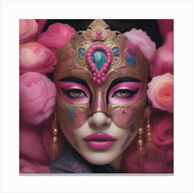 Mask Of Roses Canvas Print