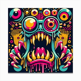 Psychedelic Monster 1 Canvas Print